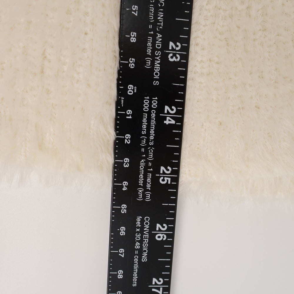 Torrid Ivory Fuzzy Yarn Crop Pullover Sweater - Women's Plus Size 1X 14-16 NEW - Picture 6 of 7